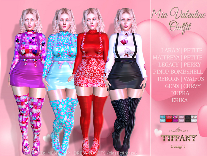 ::TD:: Mia Valentine Outfit [Mesh] + Lara X