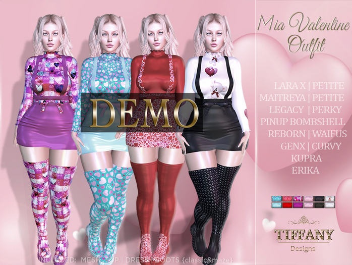 ::TD:: Mia Valentine Outfit [Mesh] DEMO + Lara X