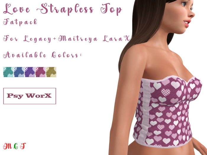 >Psy WorX< Love Strapless Top Fatpack