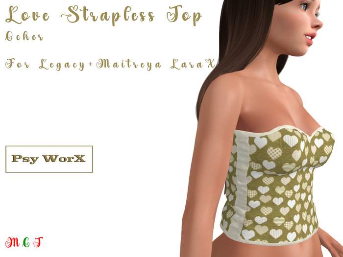 >Psy WorX< Love Strapless Top Ocher
