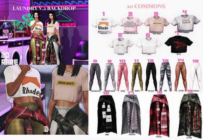 Pseudo- Laundromat Backdrop V2 RARE