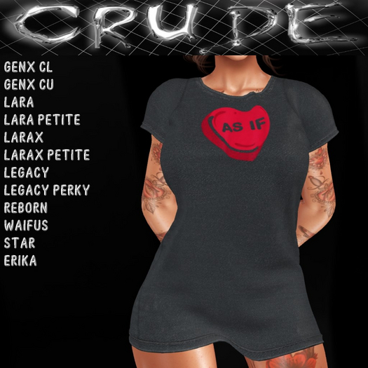 As If (heart) Women's T-Shirt Dress (WND WV) <Wear Me>