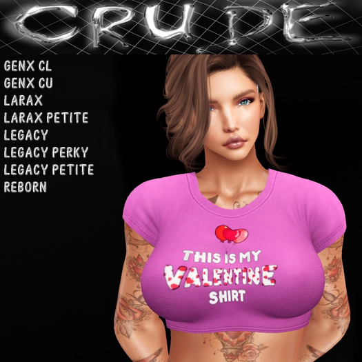 This is my Valentine Shirt Women's Crop (WTS) <Wear Me>
