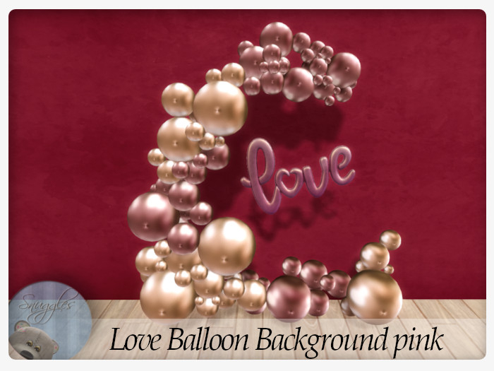 Love Balloon Background [pink] By Snuggles 
