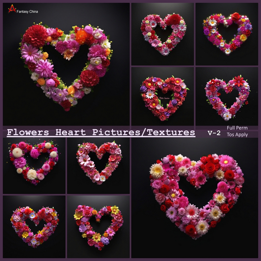 Valentine Flowers Heart Textures