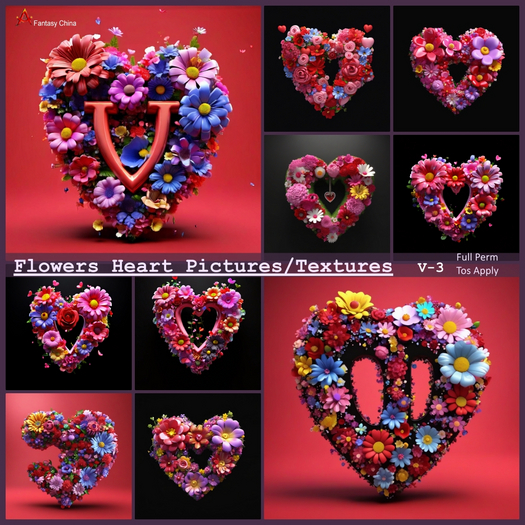 Valentine Flowers Heart Pictures-Textures