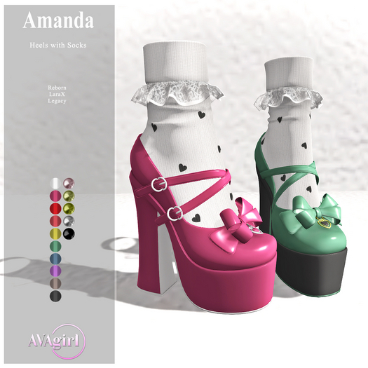 AVAgirl - Amanda Heels with Socks DEMO