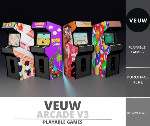 VEUW: Arcade Set V3 (Playable, Interactive, Games)