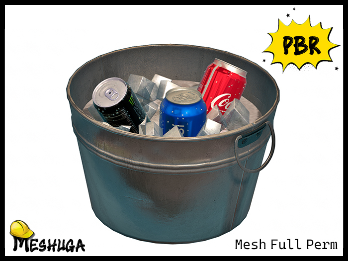 Meshuga PBR Summer Fun - Drinks Cooler Bucket FULL PERM MESH