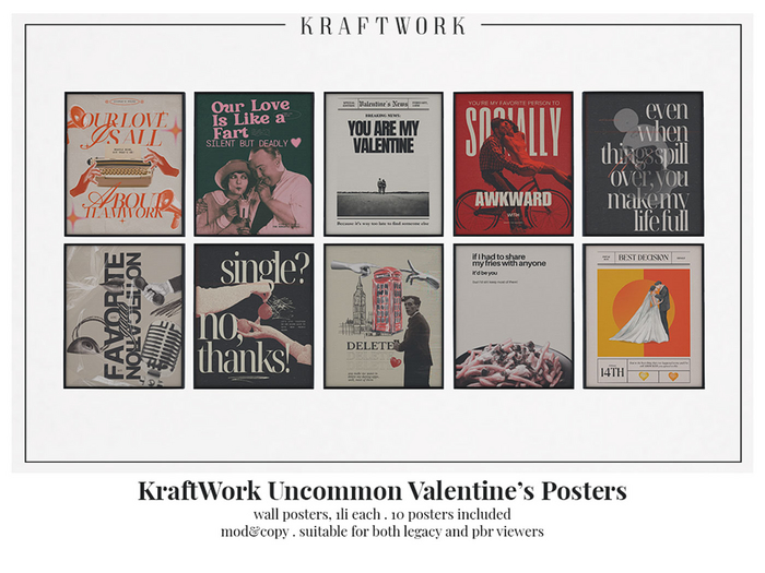 KraftWork Uncommon Valentines Posters (Add Me)