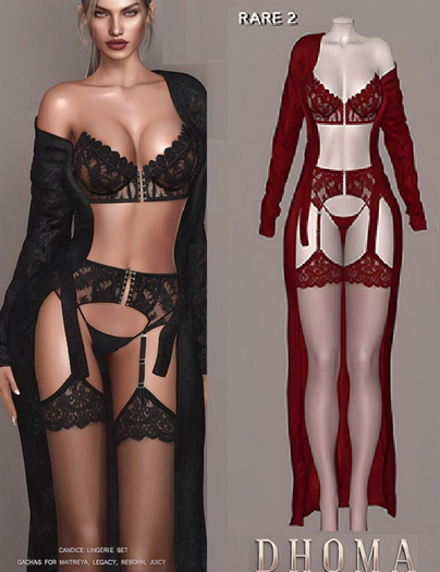 2. Dhoma - Candice Lingerie Set Red Legacy RARE