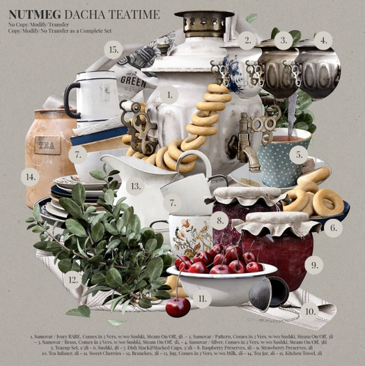 15. Nutmeg. Dacha Teatime Kitchen Towel