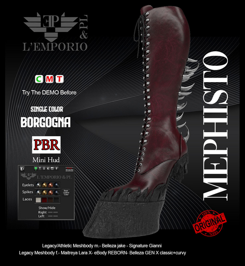 L'Emporio&PL ::*Mephisto *:: Boots [BORGOGNA]
