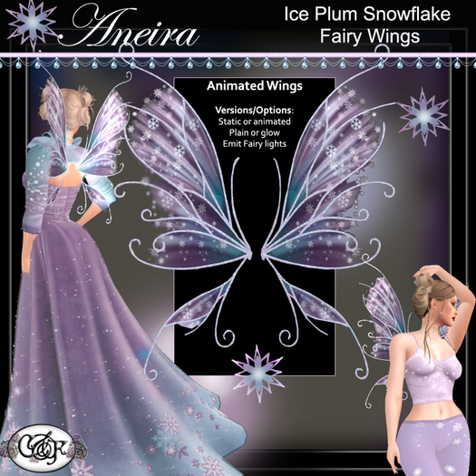 C&F Aneira Separates: Snowflake Wings - Ice Plum