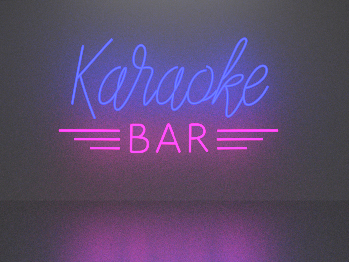 Karaoke bar 1 neon sign Full Permission