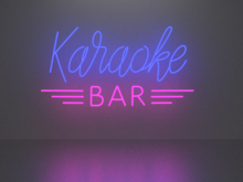 Karaoke bar 1 neon sign Full Permission