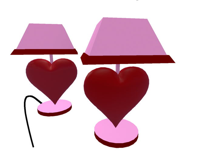 Atheria Designs Heart Lamp On/Off also with a Corded Lamp