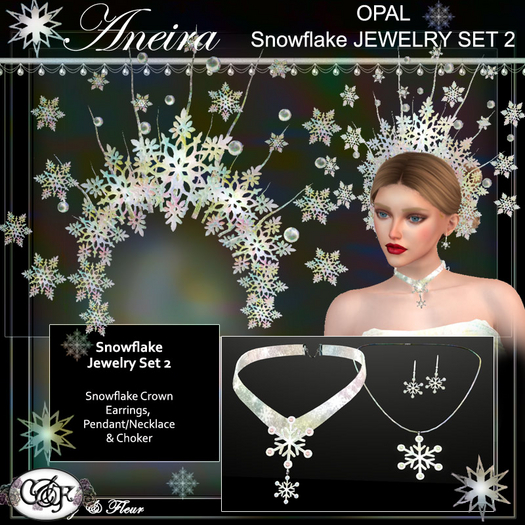 C&F Aneira Separates: Snowflake Jewelry Set 2 - Snow Opal