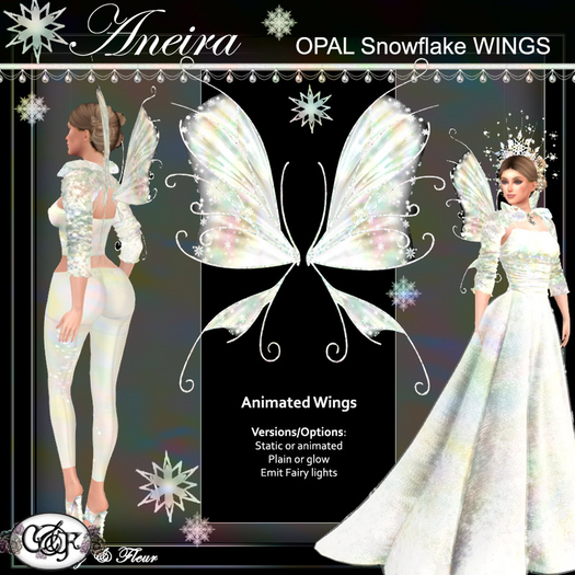C&F Aneira Separates: Snowflake Wings - Snow Opal