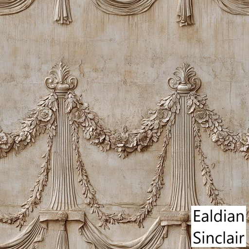 Ancient Plaster Swag Seamless Texture