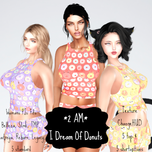*2 AM* I Dream Of Donuts PJs PACK TWO