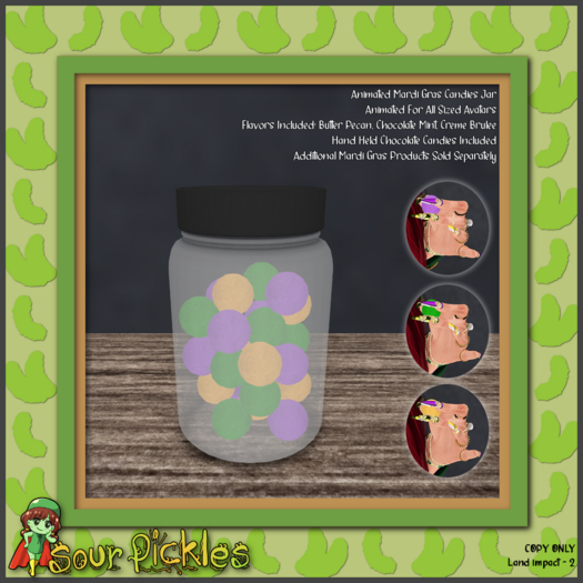 [SP] Mardi Gras Candies Jar
