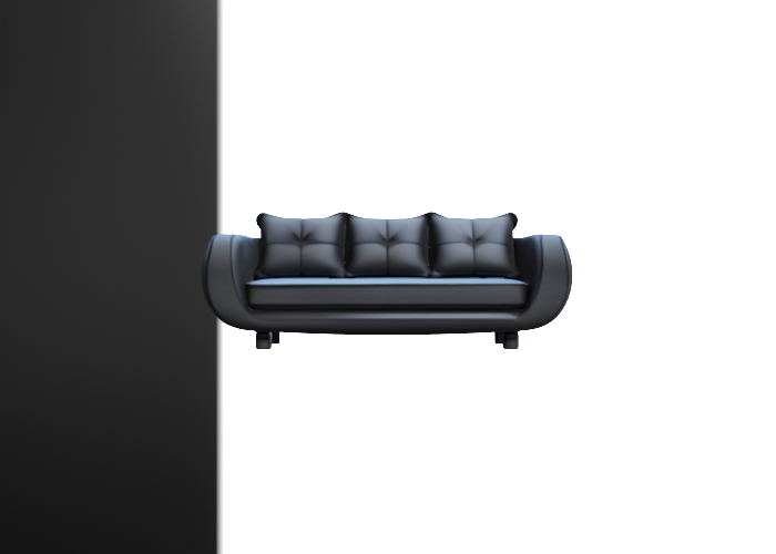 black sofa
