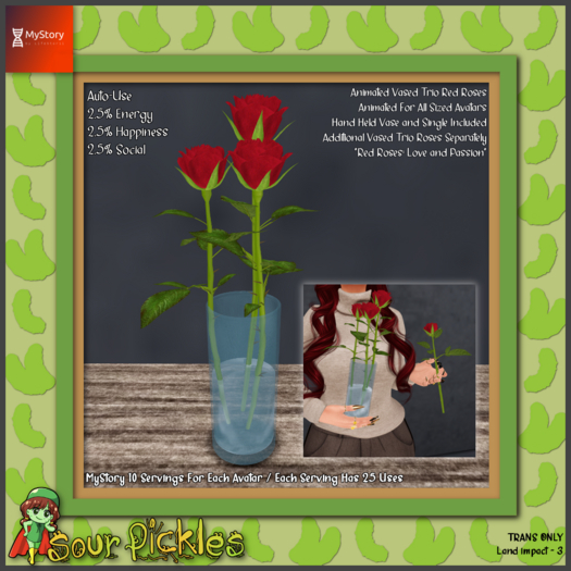 [SP] MyStory Vased Trio Red Roses