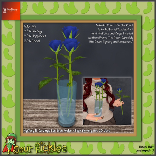 [SP] MyStory Vased Trio Blue Roses