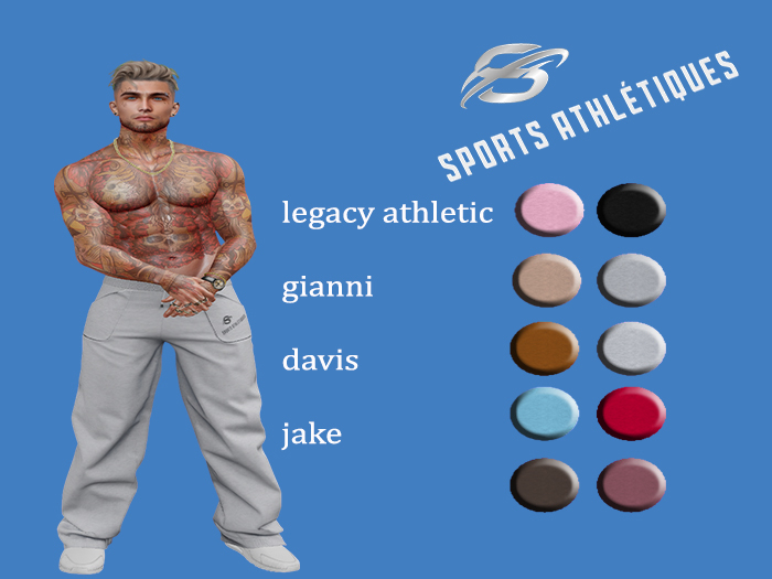 MALE SPORTS ATHLETIQUE PANTS   (ADD ME )
