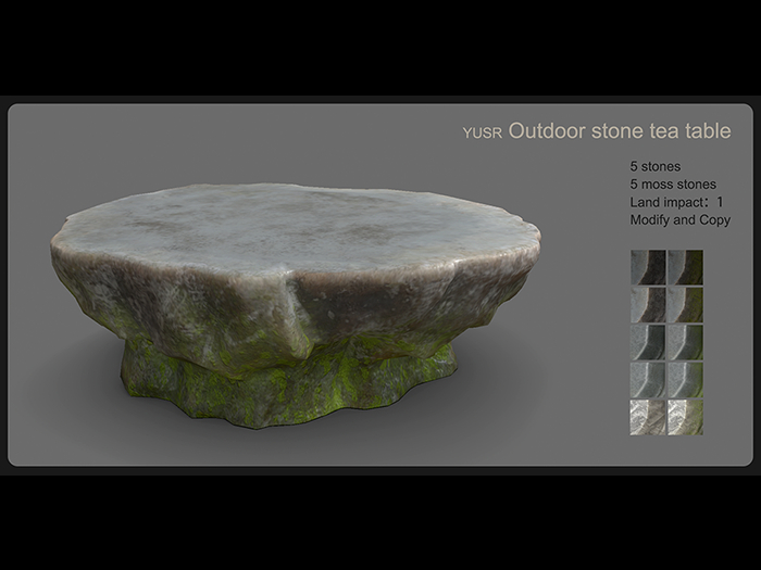 YUSR-Outdoor stone tea table