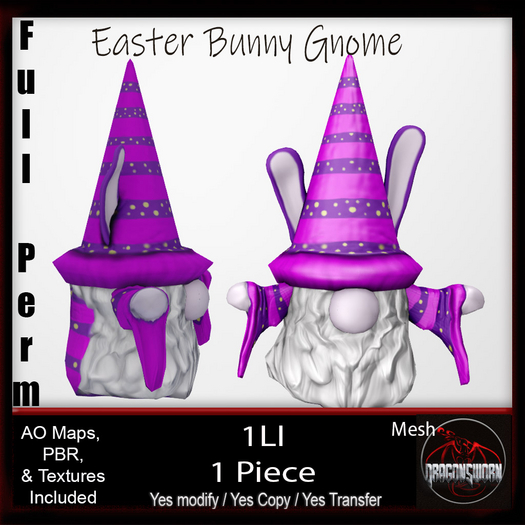 Full Perm Easter Bunny Gnome