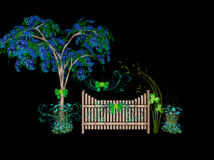 MC St Patrick's Shamrock Garden Fence Set
