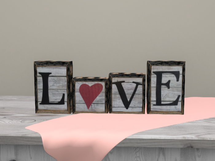 Farmhouse Valentine's Decor, LOVE Blocks