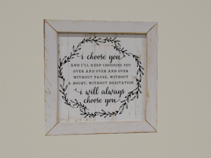 I Choose You Framed Print
