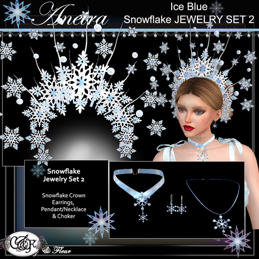 C&F Aneira Separates: Snowflake Jewelry Set 2 - Ice Blue