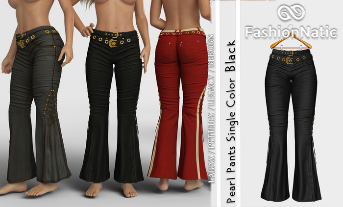 Pants Pearl Black - Reborn,  Legacy,  LaraX, PetiteX - FashionNatic