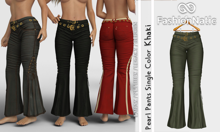 Pants Pearl Khaki - Reborn,  Legacy,  LaraX, PetiteX - FashionNatic