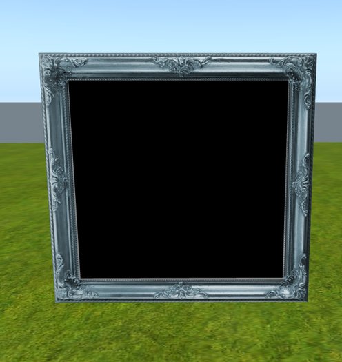 Antique Wood Picture Wall Frame - Azure Blue -2 prims by RWC(boxed)Copy/Mod