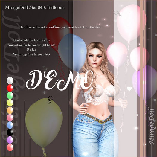 DEMO MirageDoll .Set 043: Balloons