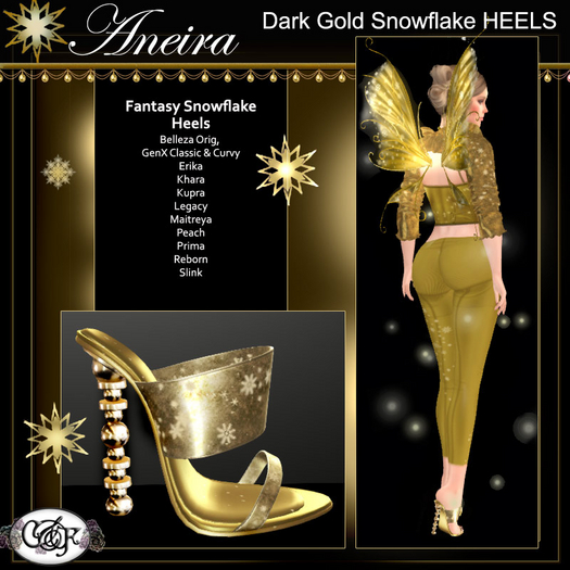 C&F Aneira Separates: (Metallic) DK Gold Heels