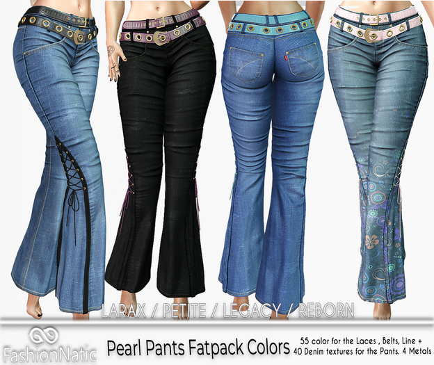 Pants Pearl Fatpack Denim - Jeans - Reborn,  Legacy,  LaraX, PetiteX - FashionNatic