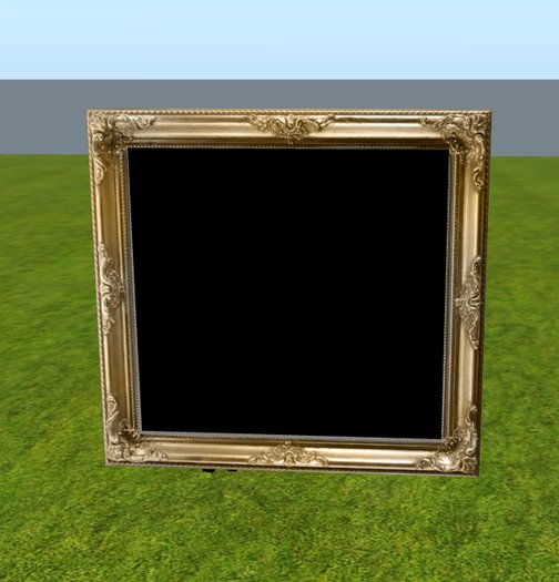 Antique Wood Picture Wall Frame - Tarnish  -2 prims by RWC(boxed)Copy/Mod