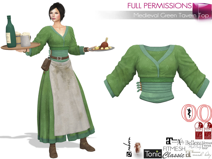 MI963122 Medieval Green Tavern Top