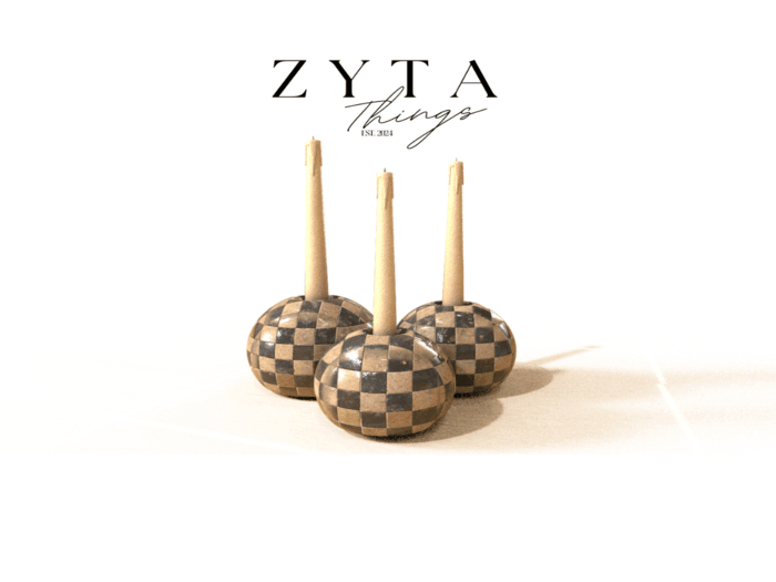 ZYTA: Trio Candles - Checkers 