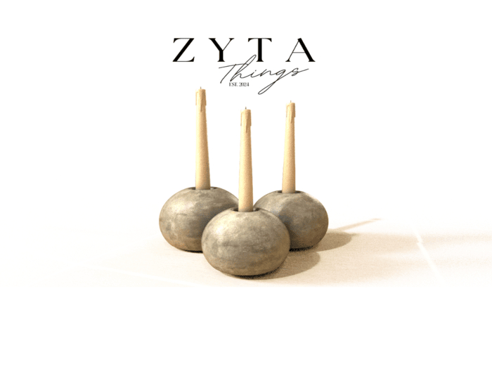 ZYTA: Trio Candles -  Stone 