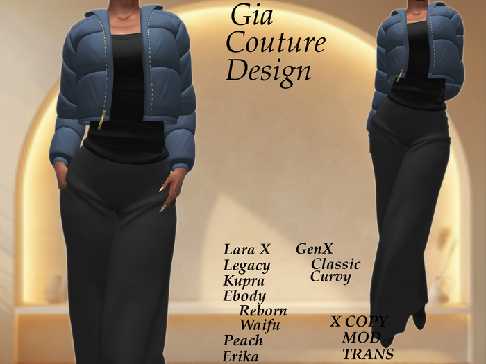 "GCD" Janet Puffer Jacket Blue