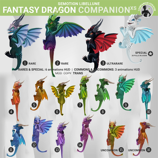 SEmotion Libellune Fantasy Dragon XS Companion COMMON 14