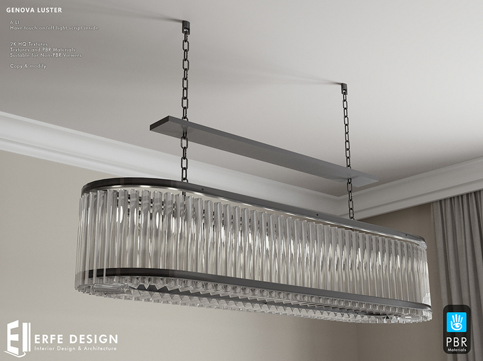 Second Life Marketplace - Genova Luster Light on/off 6 LI [Erfe Design]