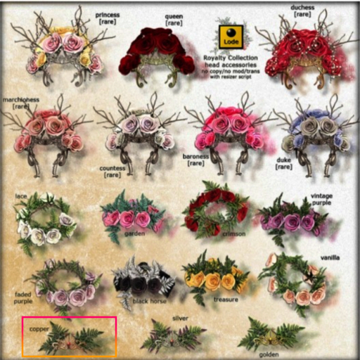 *LODE* Head Accessory - Royalty Tiara [copper]